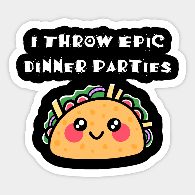 Epic Dinner Party Sticker by JKFDesigns
